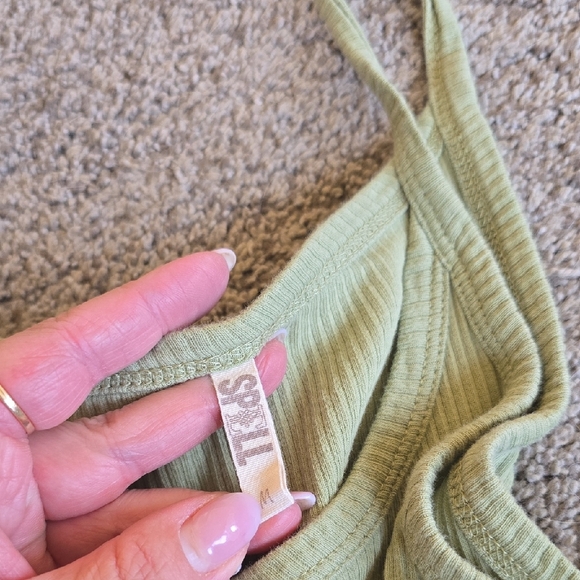 Spell Light Green Ribbed Tank Top - Picture 2 of 3